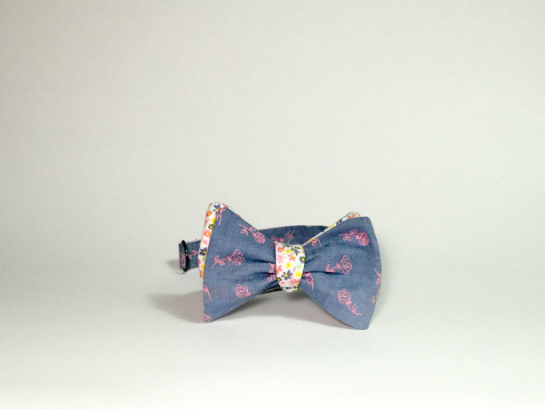 reversible bow tie self tie bow tie reversible bowtie self tie bowtie magnet bow tie pink floral tie tie self tie blue bow tie magnet clasp