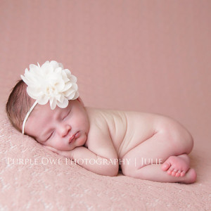 Ivory baby headband, infant headband, ivory newborn headband, ivory flower headband, baptism headband, christening headband