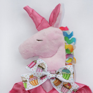 Unicorn Security Blanket, unicorn baby blanket pink unicorn Lovey Blanket, rainbow unicorn, Satin, Baby Blanket, Stuffed Animal, Baby Toy