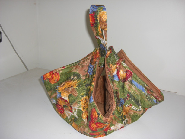 Sunflowers and Roosters Casserole Carrier Tote