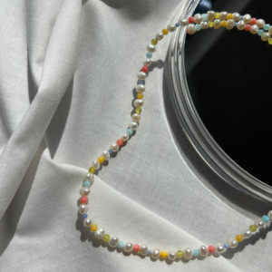 Colorful Freshwater Pearl Beaded Necklace 