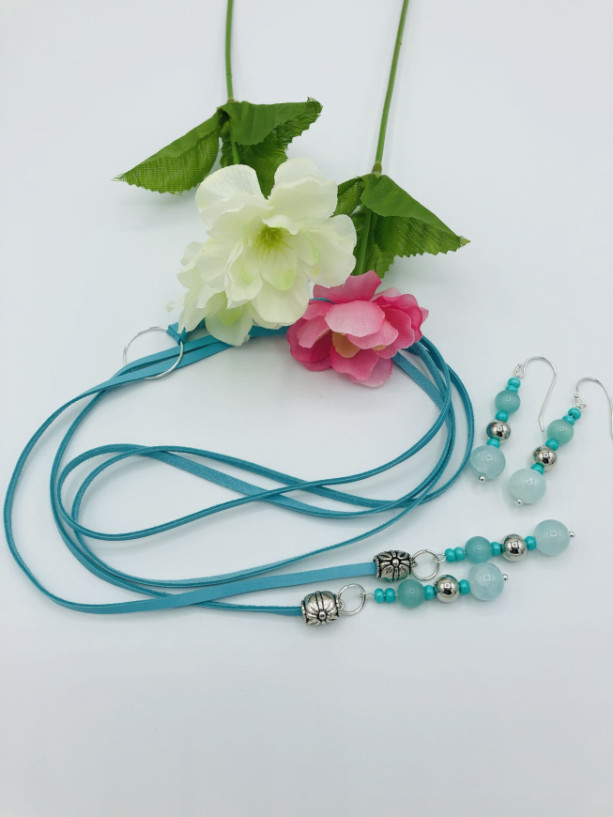 30” Lariat Necklace and Earrings Set