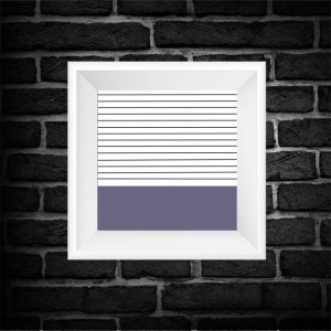 Purple Color Block Print - Square
