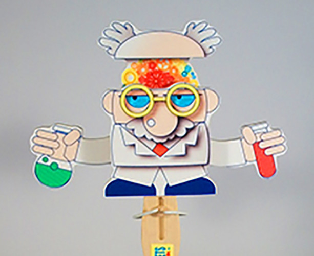 Wooden Puppet-  Mad Scientist