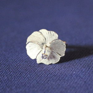 Sterling Silver Hibiscus Ring, Hibiscus Ring, Sterling Ring, Flower Ring, Sterling Flower Ring, Ring