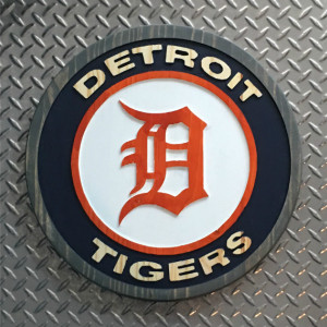 Detroit Tigers Wood Carved Signs