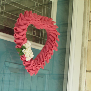 Valentines Day Burlap Wreath