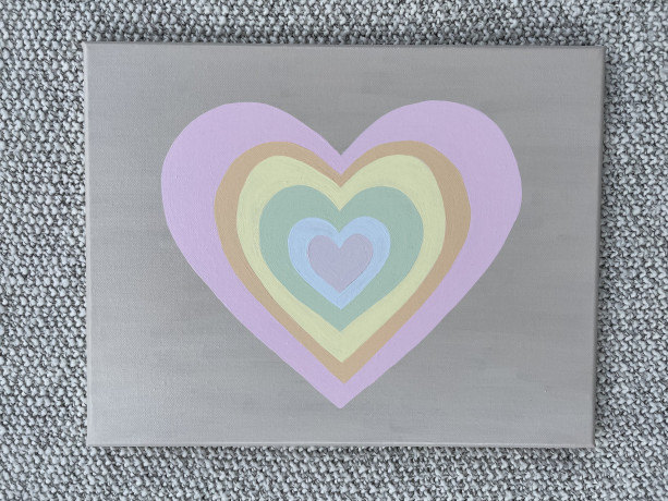 Pastel Rainbow Heart