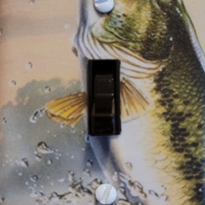 Bass Fishing Light Switch Cover