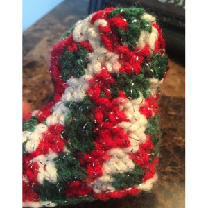 0/6 Month Unisex Crocheted Christmas Cowboy Boots 