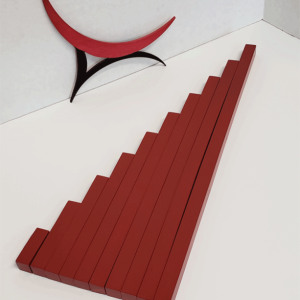 Montessori Red Rods - Montessori Sensorial Materials - Long Rods - Without Stand