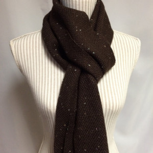 brown sparkle: handwoven scarf