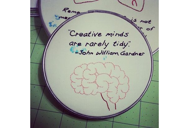 Creative Minds Embroidery Hoop Art