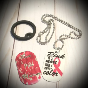 Breast Cancer Dog Tag – Team Pink Warriors