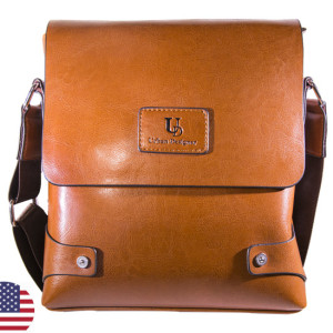 UD Mens Cross Body Sling Premium Leather Bag Male Leather Messenger Bags