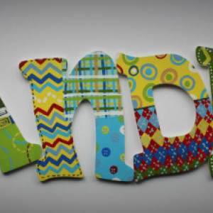 Boy Nursery Wall Letters -- Hand Painted Wall Letters to match any bedding or theme -- Price Per Letter
