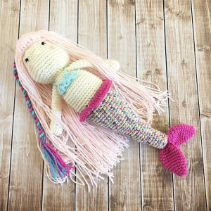 Little Miss Mermaid Doll Plush Toy/ Mermaid Plushies/Photography Prop/ Stuffed Toy / Soft Toy/Amigurumi Toy- MADE TO ORDER