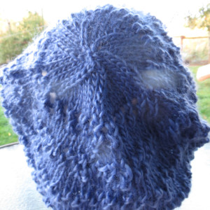 Slouch Beanie Hat Hand Knitted, Bamboo & Silk Yarn - ESTACADA by Anja