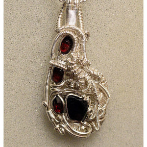 Rhodolite Garnet and Grape Jelly Amethyst mini pendant