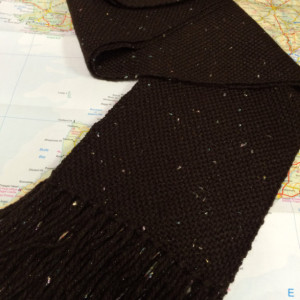 brown sparkle: handwoven scarf