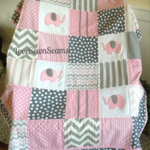 Pink Elephant Quilt