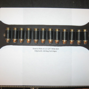 Ammo Holder Slide on Belt Leather Cartridge Holder for Belts 1-1/2" to 3" Wide