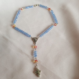 Venetian Blue Rosary Beads