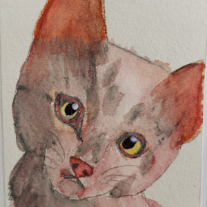 Hand-painted Kitten Notecards, 5-Pack