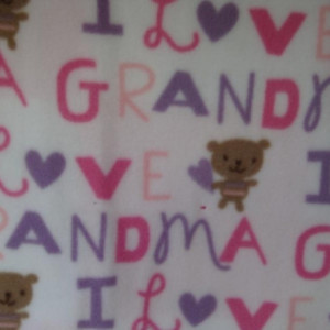 Grandma's Quilt for Baby, Handmade and Says I Love Grandma
