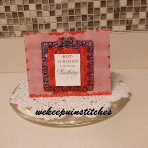 machine embroidery valentine card