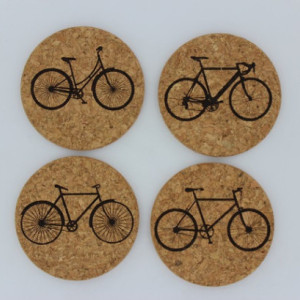 Custom Engraved Cork Coasters Set of (6) Personalized