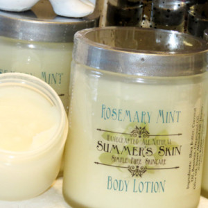 Body Lotion Summer's Skin Rosemary & Mint, Handcrafted, All Natural