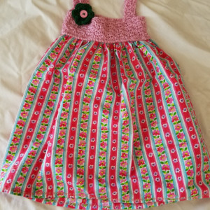 Exclusively Yours-Handmade Girl Dresses-Fits size 3T-4T, Hand Crocheted Designed Bodice