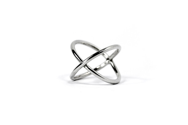 Criss Cross Ring - X Ring - Silver X Ring