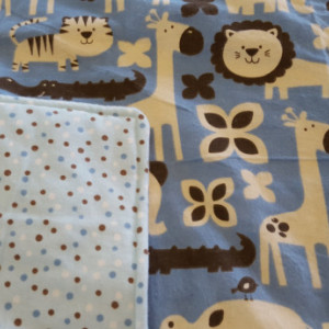 Jungle Animals Flannel Baby Blanket