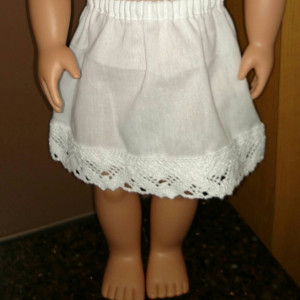 Custom made, hand sewn pantaloons or bloomers and petticoat for 18" doll (AG, OG, etc.) clothes