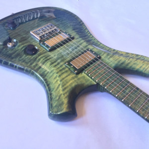 Customizable Anu Custom Electric Guitar   Cygnus in CHlora Fade