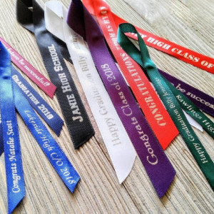 10 Graduation and School Personalized Ribbons 5/8 inches wide (unassembled)