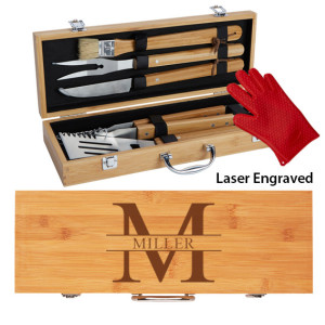 Personalized BBQ Set, Grilling Tools, Husband Gift, BBQ Gift
