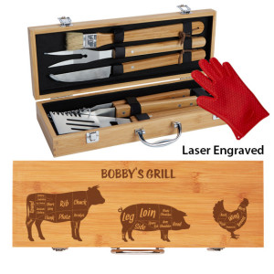 Engraved BBQ Set, Grill Tools, Custom BBQ Set, Boyfriend Gift, Husband Gift