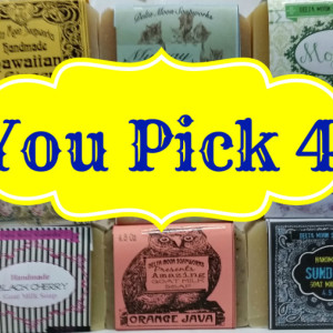 Complimentary Shipping Your choice of FOUR full sized Goat Milk Soaps Olive Oil, honey, sensitive skin, facial soap, shaving soap, Dry Skin