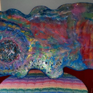 Stunning Eco-Epoxy Resin Geode Coffee Table. 4'x3'X2" Approx. 50 lbs.For the person on your holiday list where only the best will do..