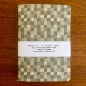 Pixels Notebooks 2 pack 3.5in x 5in Pocket Notebook handcrafted journal diary sketchbook gift set handmade kraft Premium Notebook no logos