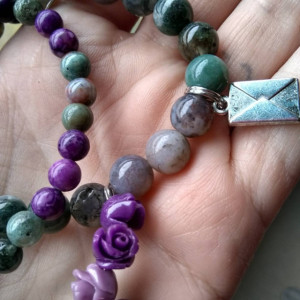 The Color Purple bracelet set - abridged version (3 charms)  Celie design