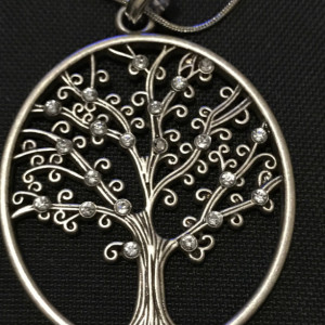 Gunmetal Detailed Tree Necklace