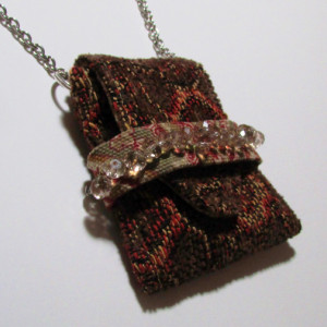 Bejeweled Pouch  Pendant Necklace - Boho Style