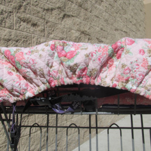 Twin Handmade Shopping Cart Cover, keeps baby away from germs, for two Girls, Sam's, Aldi's, BJ's, Costco