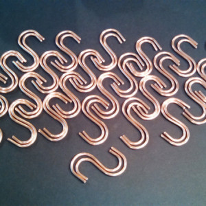 WHOLESALE Bulk lot of 100 SOLID COPPER "S" Hooks Free Shipping to any United States Zip Code
