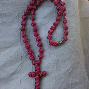 komboskini/orthodox prayer rope 50 knot Burgundy