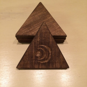 Triforce Wooden Coasters, Handmade wooden coasters